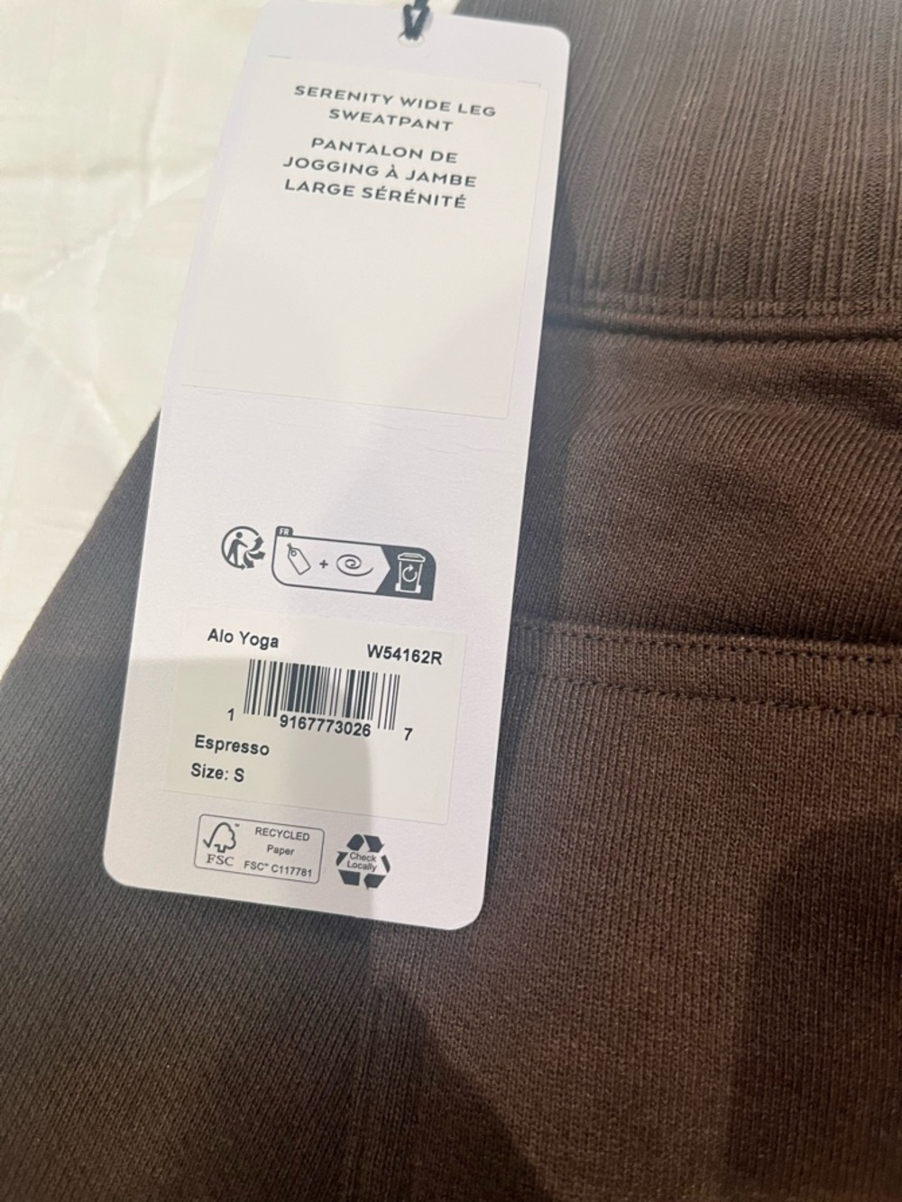 Alo yoga serenity wide leg sweatpants small - Picture 4 of 6